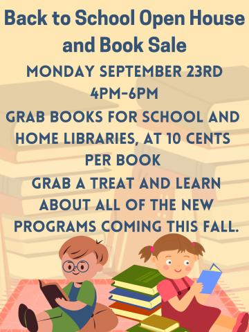 teachers, open house, book sale