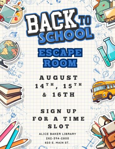 Back to School Escape Room