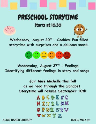 Preschool Storytime