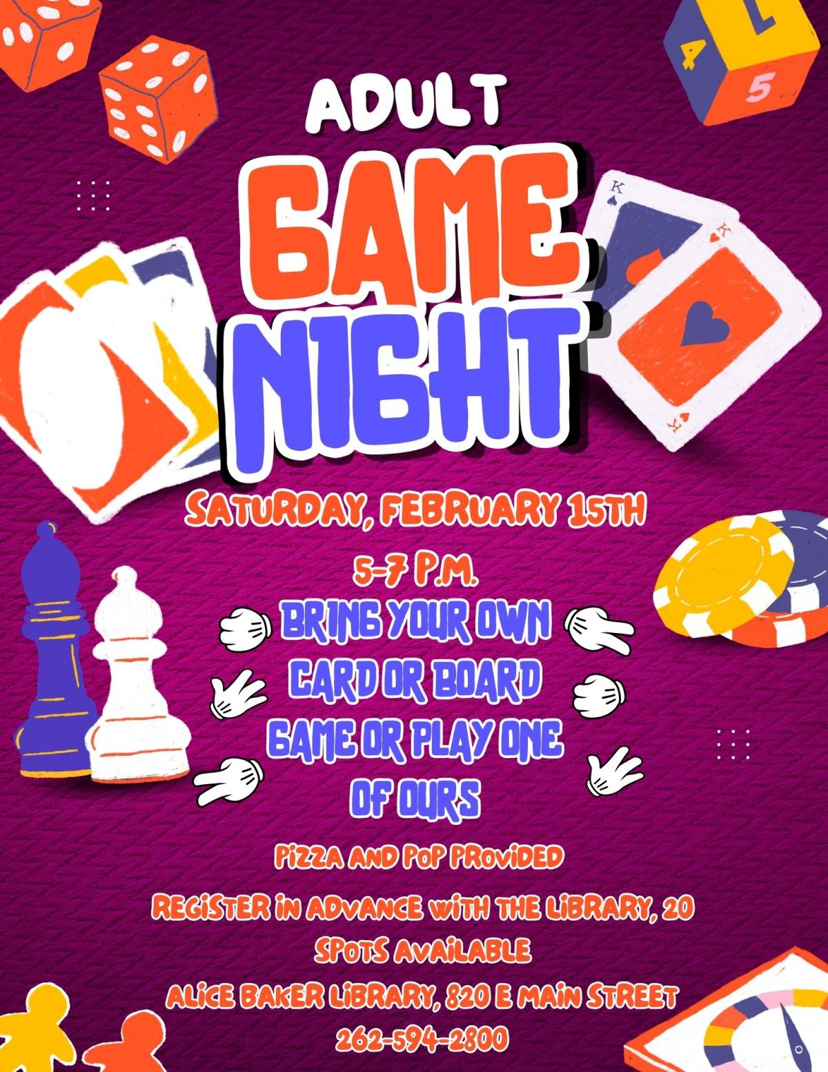 games, adults, pizza