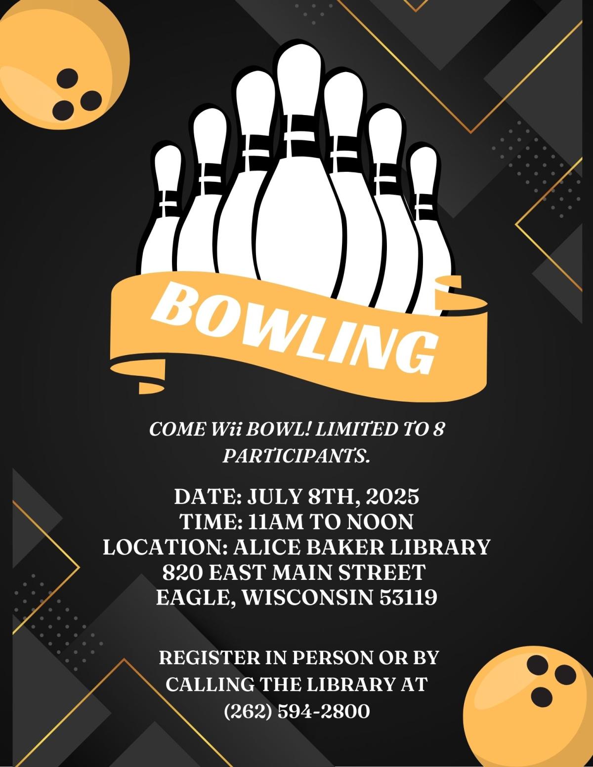Wii Bowling, sign up