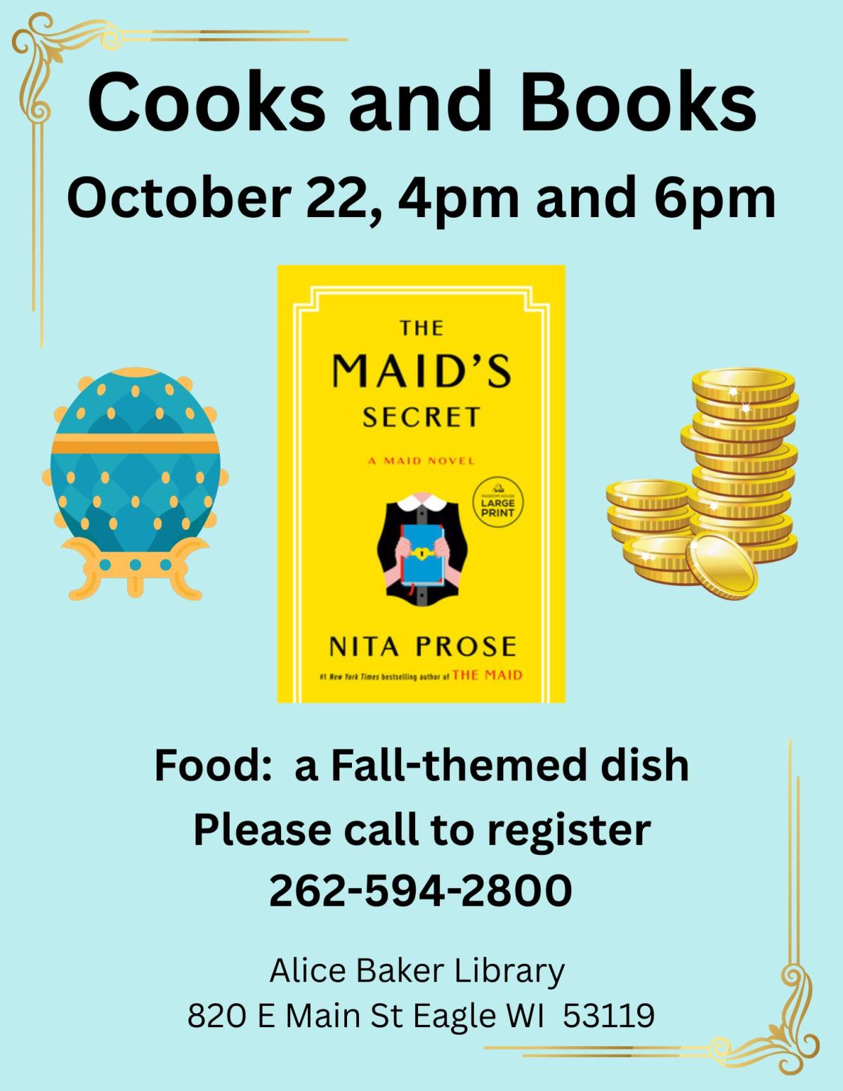 potluck, book discussion